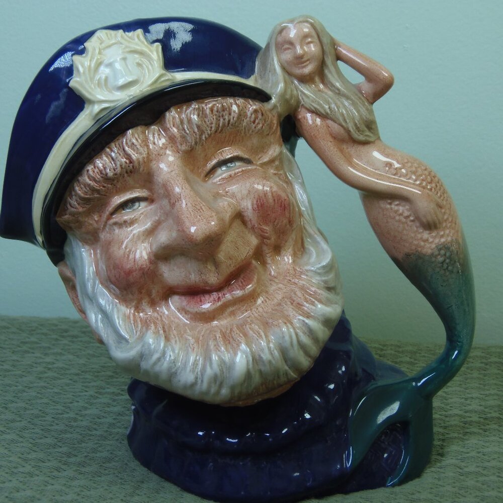 Royal Doulton Old Salt Toby Mug Jug w/Mermaid D6551 Pristine 1960 Collectible 1